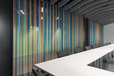 Systèmes de rideaux, SG 6100, Customer Fabrics, The Circle, Zürich, Switzerland