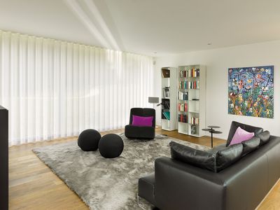 Systèmes de rideaux, SG 5600, Colorama 2, Room shot "Private Home", Gümligen, Switzerland, Wave