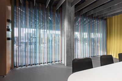 Systèmes de rideaux, SG 6100, Customer Fabrics, The Circle, Zürich, Switzerland