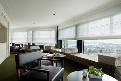 Systèmes rideaux drapés, SG 2350, Colorama 1, Room shot "Hotel Chateau Gütsch", Lucerne, Switzerland