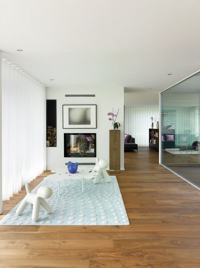 Systèmes de rideaux, SG 6010, Colorama 1, Room shot "Private Home", Gümligen, Switzerland, Wave