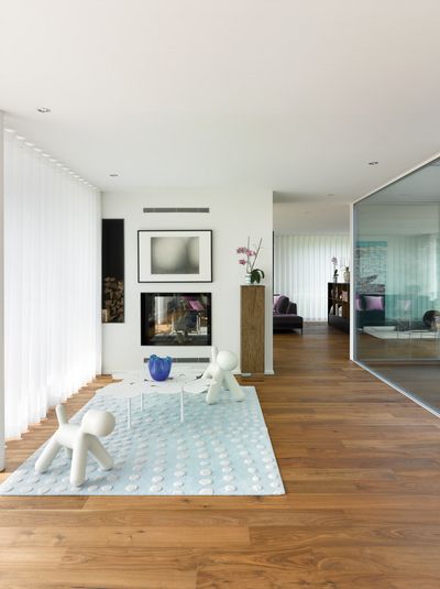 Systèmes de rideaux, SG 6010, Colorama 1, Room shot "Private Home", Gümligen, Switzerland, Wave