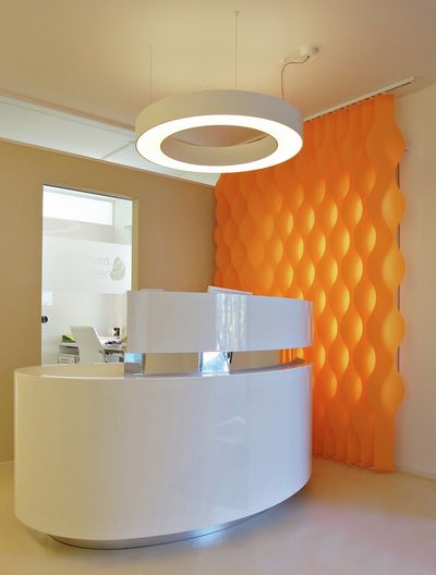 Systèmes de rideaux à bandes verticales, SG 2950, Multi Shadow, Doctor's Office, Zug, Switzerland, Vertical Waves