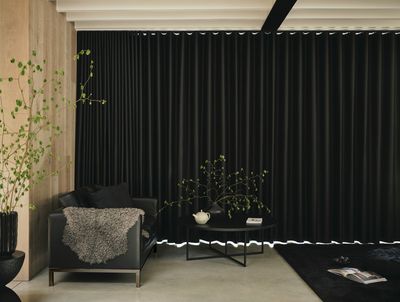 Systèmes de rideaux, SG 5600, Deep, Private House, Cardiff, United Kingdom, Black