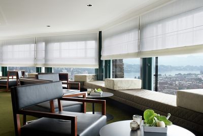 Systèmes rideaux drapés, SG 2350, Colorama 1, Room shot "Hotel Chateau Gütsch", Lucerne, Switzerland