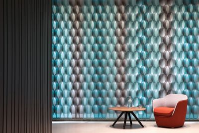 Systèmes de rideaux à bandes verticales, SG 2950, Multi Visio, UFOU Showroom, Shanghai, China